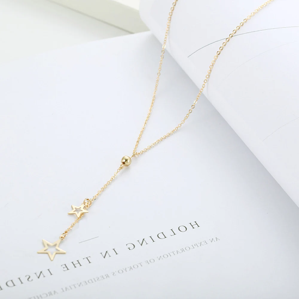 Европейский и американский стиль популярное ожерелье с пятиконечной звездой