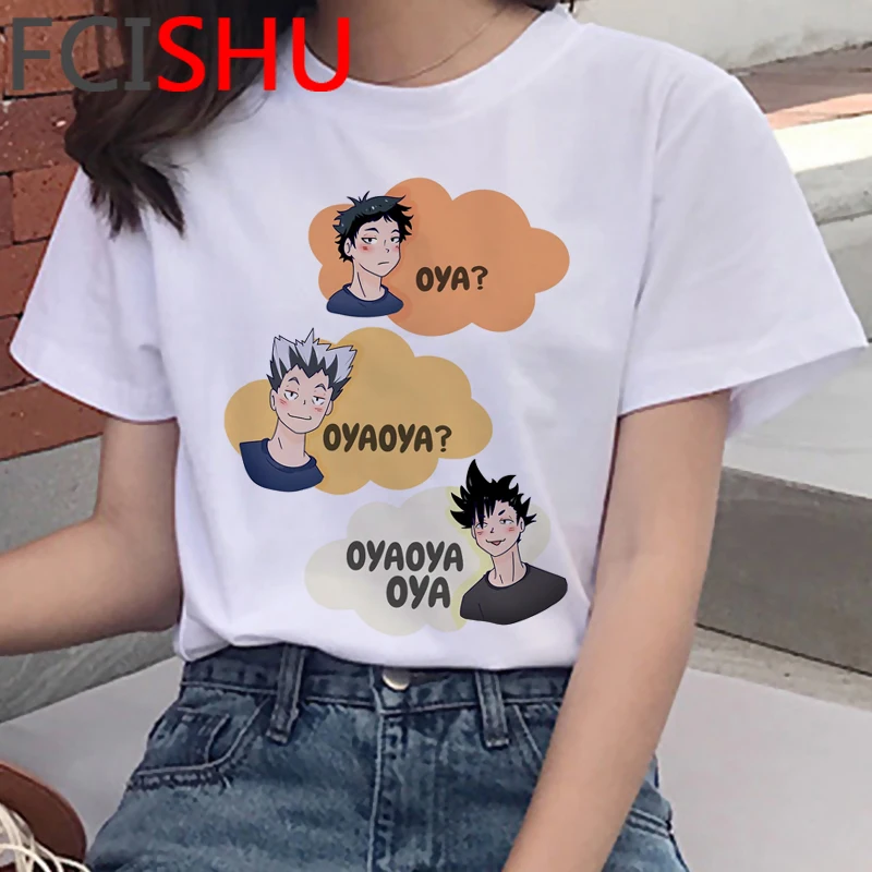 

Футболка мужская с рисунком из японского аниме Oya Haikyuu, топ с рисунком куроо, кавайная футболка с высоким графическим рисунком, лето