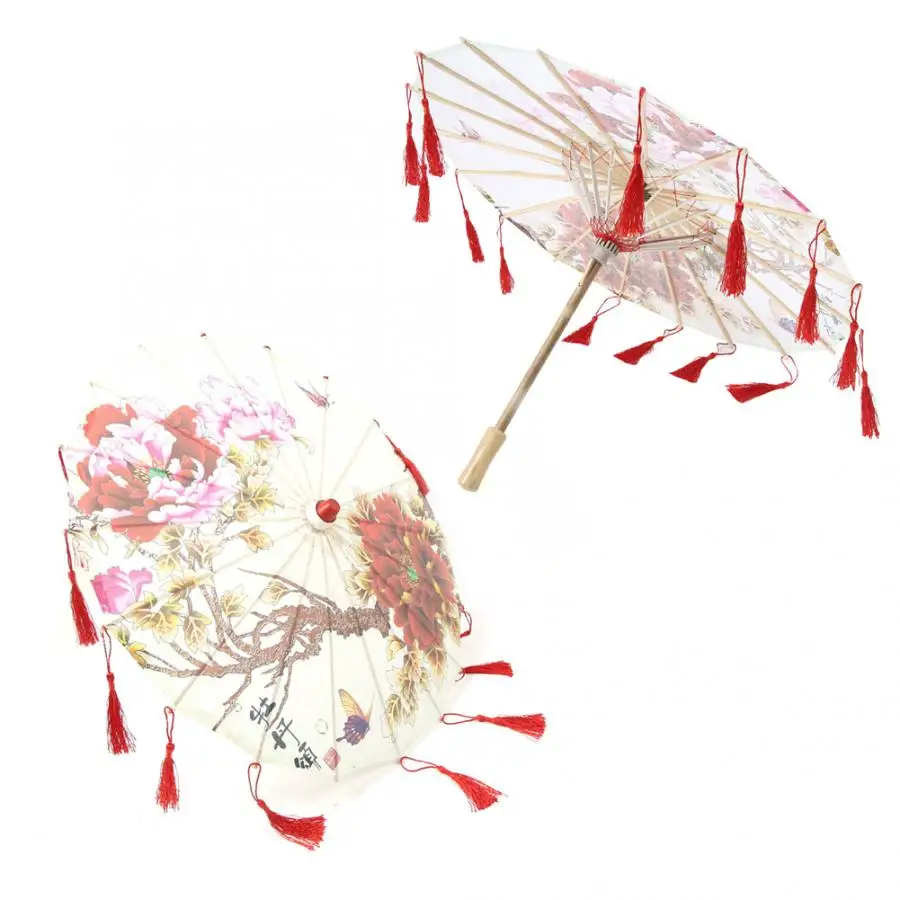 Женский винтажный бумажный зонтик с масляной бумагой декоративная кисточка