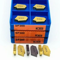 carbide grooving insert sp300 nc3020 nc3030 pc9030 grooving tool cutting tool cnc turning insert stainless steel sp 300