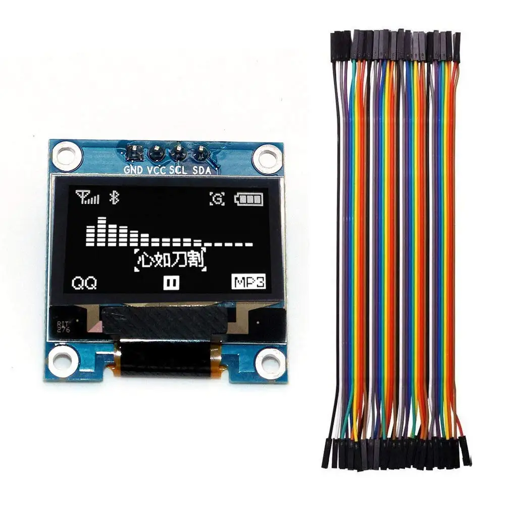 4-контактный 7-контактный OLED-модуль белого цвета 0 96 дюйма 96x64 для Arduino IIC I2C SPI с