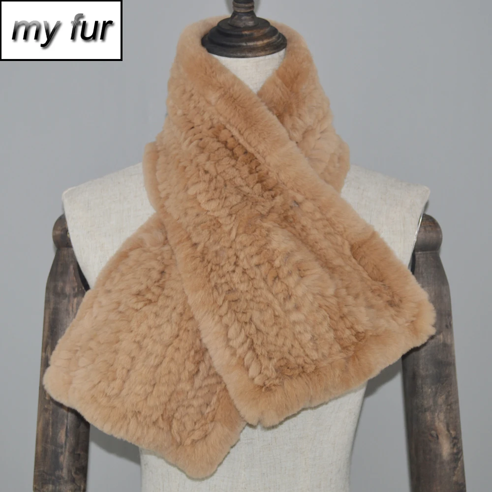 2020 оптом и в розницу новый Для женщин Настоящий мех кролика шарф 100% Рекс теплая