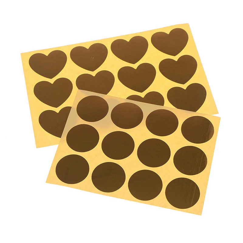 Золотая Уплотнительная наклейка 120 шт. из толстой бумаги с сердечками вечерняя на