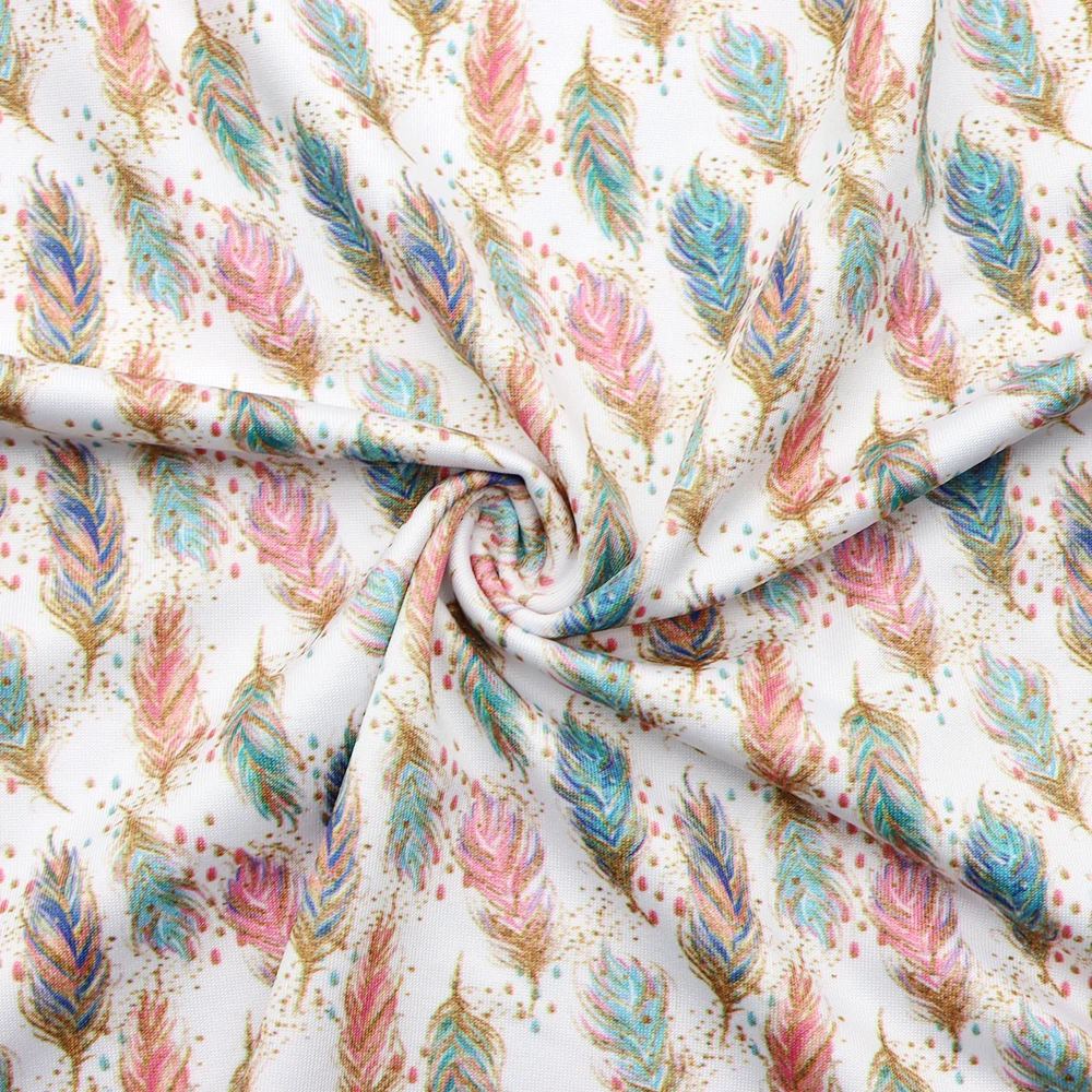 1/2 ярда эластичная трикотажная ткань из спандекса с цветочным принтом кактуса |