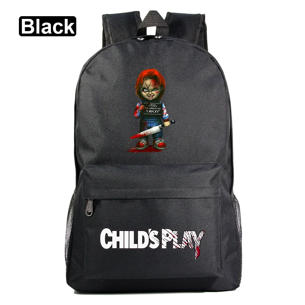 

Horror Movie Child's Play Chucky Schoolbag Backpack for Girls Boys Mochila Teens Cool Travel Knapsack Rucksack Kids School Bags