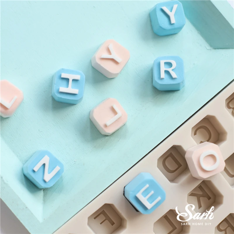 26 букв Алфавит квадратный силиконовый помадка формы для торта шоколадная форма