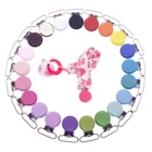 Оптовая продажа 30 шт., зажимы для соски, круглые металлические держатели, Attache Sucette, Детские застежки, безопасные забавные аксессуары 25 мм