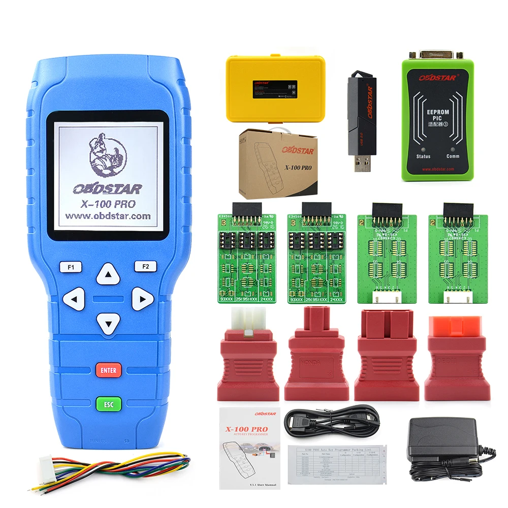 Программатор автомобильных ключей OBDSTAR X100 PRO (C + D E) с адаптером EEPROM коррекция