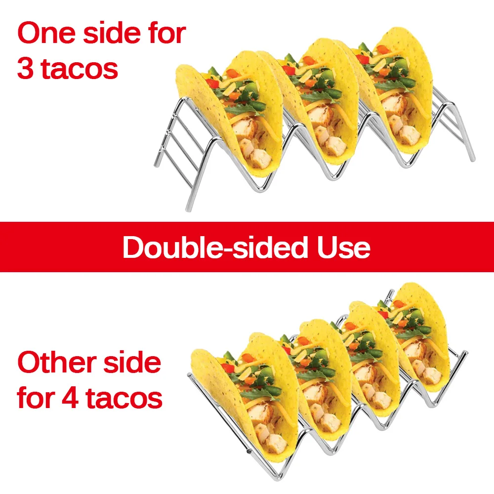 Новый 2 шт. Taco держатель стенд из нержавеющей стали Rack стол 3 или 4 жесткий мягкий