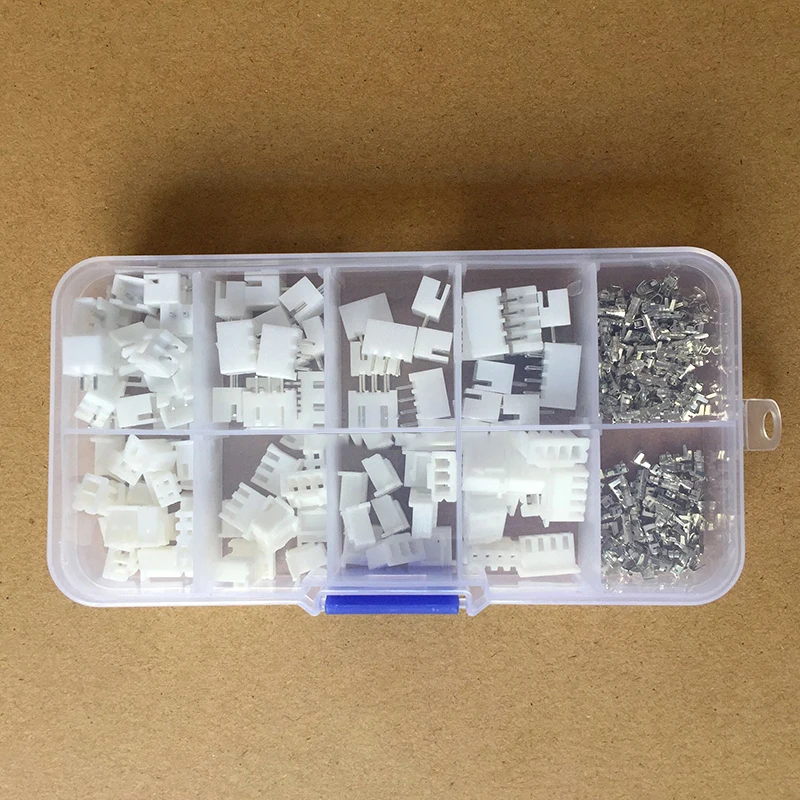 

250Pcs Terminal Socket Header Wire 2.54mm 2/3/4 Pin Connector Plug Adapter Set