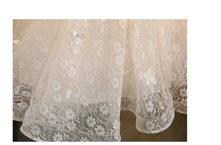 Новинка короткие платья трапеции для встречи выпускников с кружевными цветами