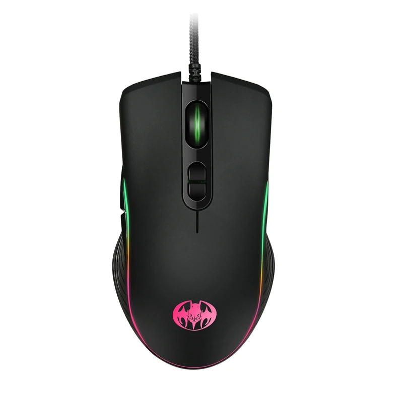 HOT BLOODBAT игровой Мышь эргономичная Проводная 7 Keys7 Color RGB светодиодный 4800 Точек на