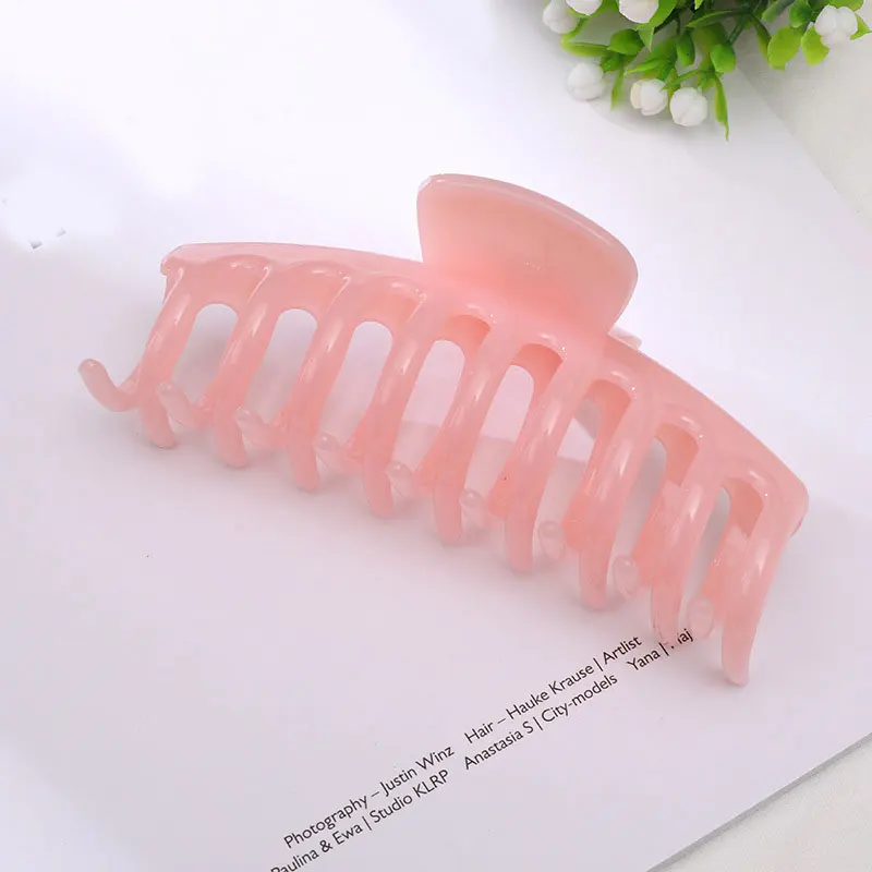

Large Hair Claw Clip Geometric Barrette Crab Candy Color Shark Clip Elegant Acrylic Hairpins Ponytail Bath Clip Hair Accessories