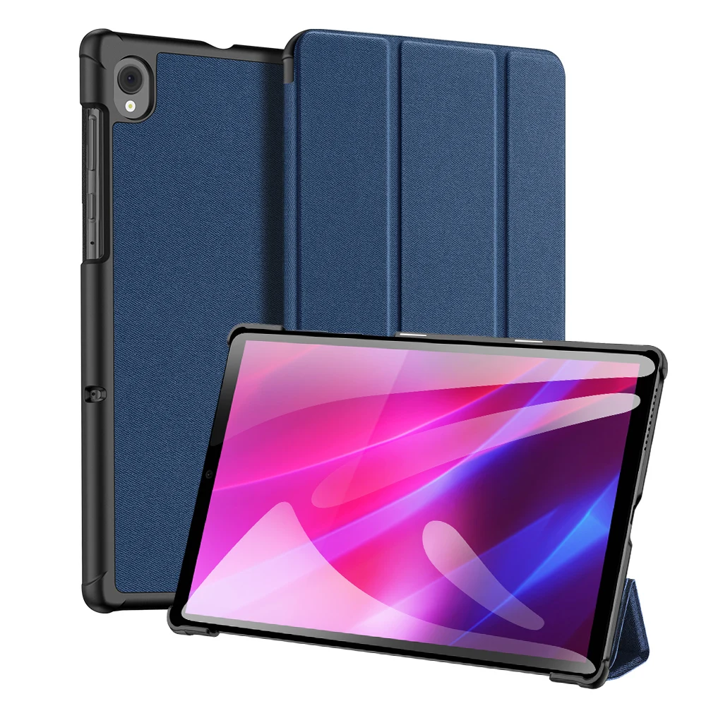 Чехол книжка из искусственной кожи для Lenovo M10 Plus 10 3 дюйма с функцией сна|Чехлы