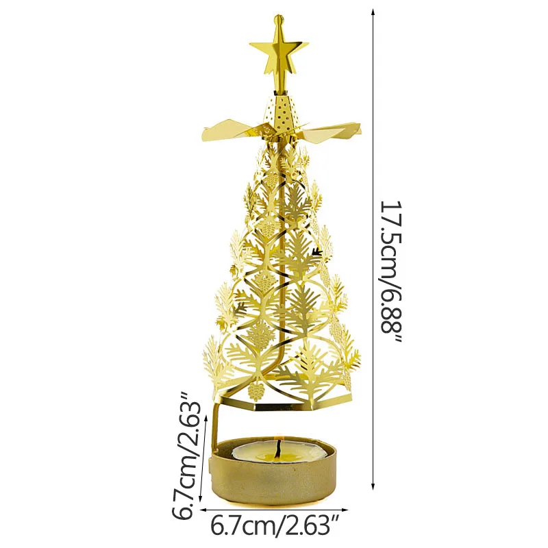 Креативный декоративный подсвечник миниатюрная модель Настольный с вращающимся