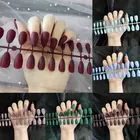 24 шт.компл. новые наконечники из акрила для домашнего использования накладные ногти разные цвета для практики наращивания ногтей идеальные аксессуары для ногтей