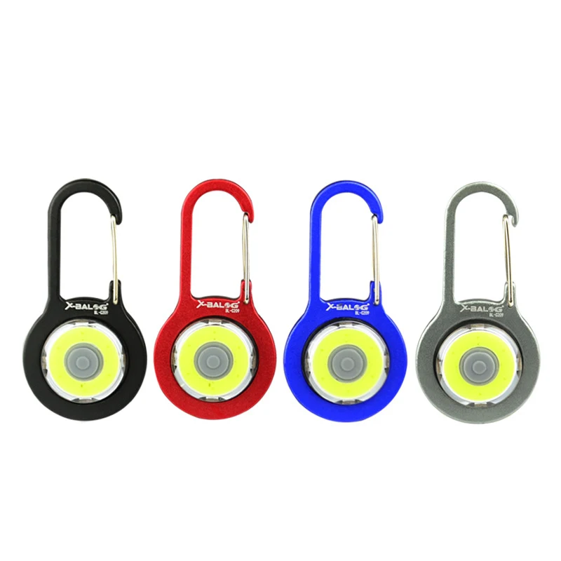 Светодиодный мини фонарик с COB матрицей карабин из алюминиевого сплава лампа