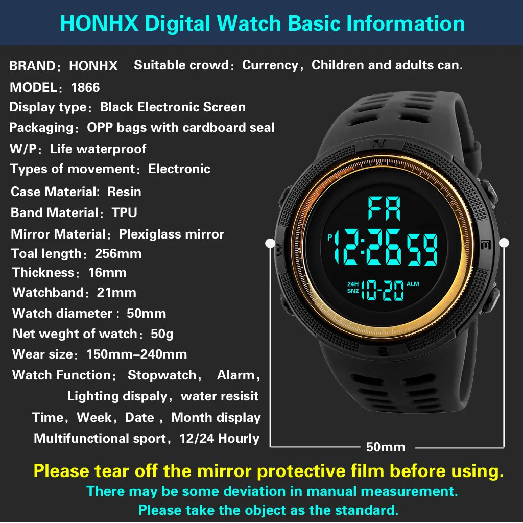 

Electronic Male Watches Fashion Elaborate Subtle Outdoor Multifunction Waterproof Boy Sports Children Watch Reloj Hombre homme
