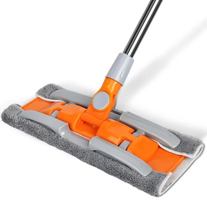 

2 Pieces of Mop Flat Mop Stainless Steel Telescopic Wooden Floor Absorbent Mop Mop Dust Push Mop Cleaning Tools Spin Mop Tools