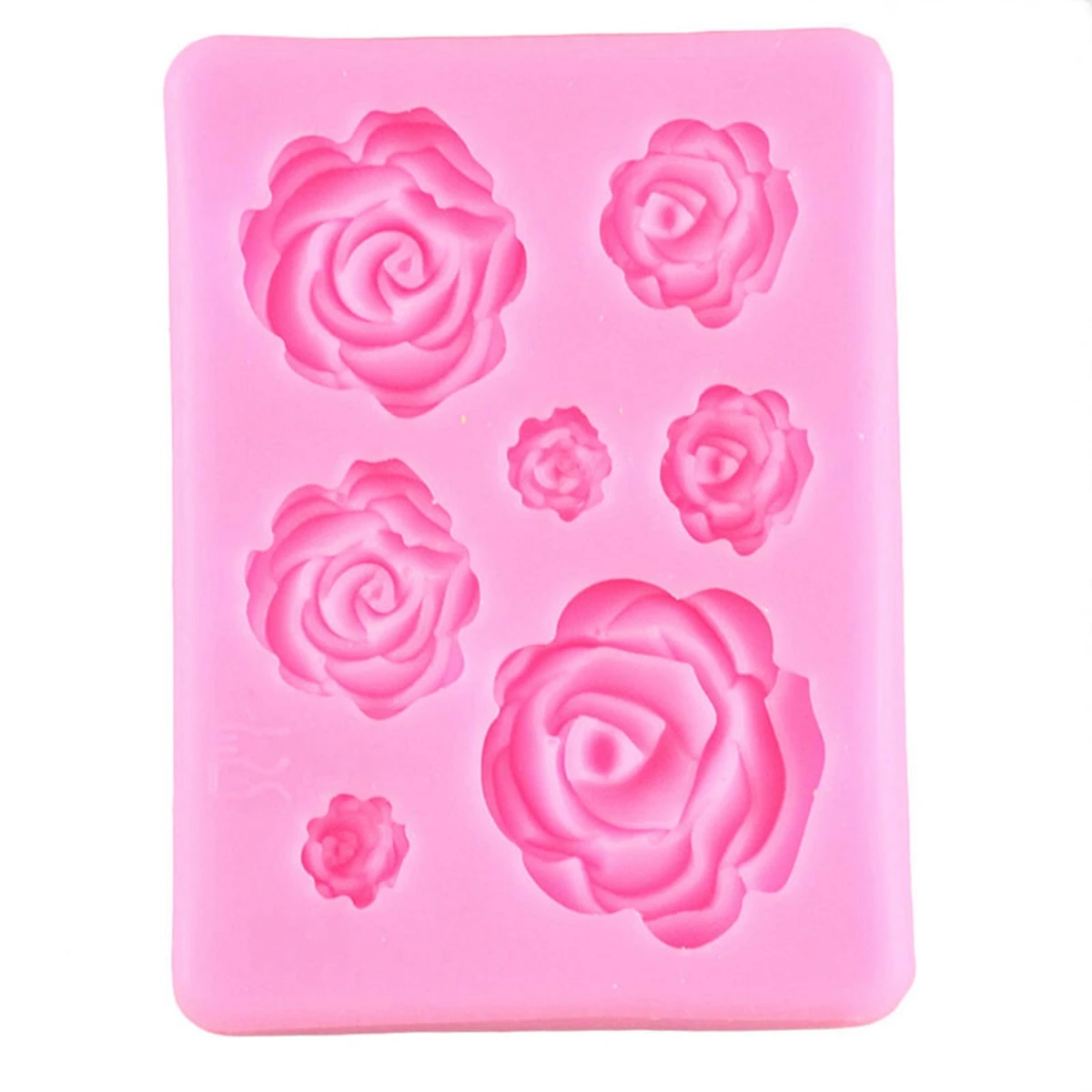 

3D Rose Resin Cake Mold Fondant Silicone Mold Chocolate Movies Baked Pudding Candy Cake Decorative Baking Tool