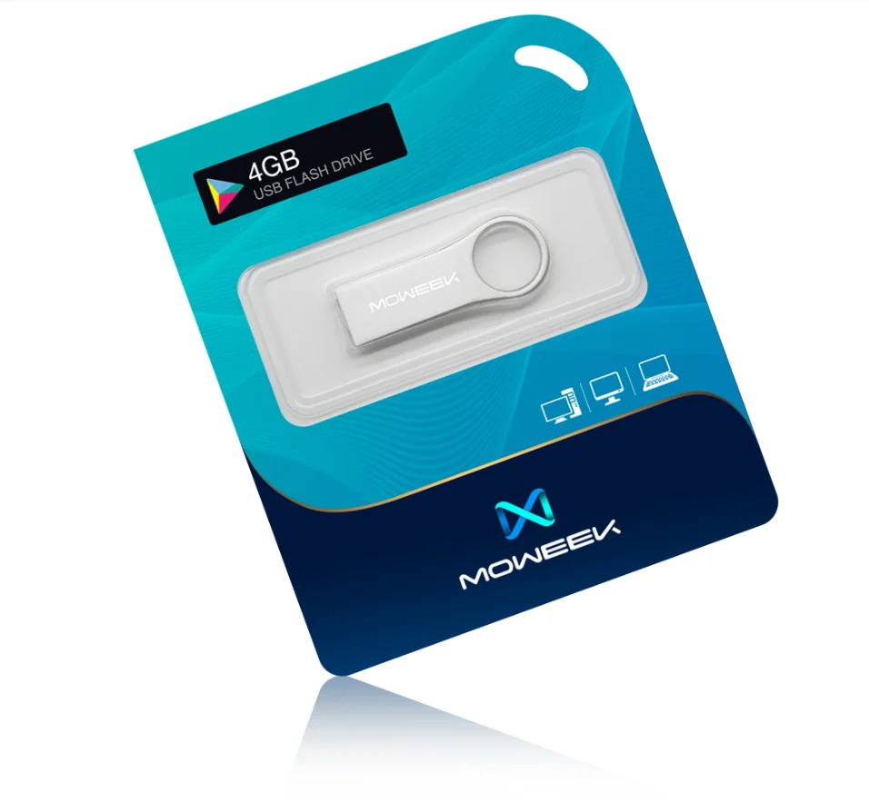 Moweek металлический USB флеш-накопитель объемом 64 ГБ, реальная емкость 32 ГБ, 16 ГБ, 8 ГБ, 4 Гб, флеш-накопитель, быстрая скорость, usb 2,0, флешка, карта памяти, u-диск