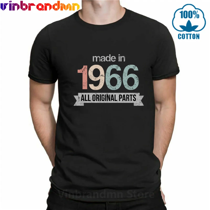 

Retro 60s Clothes Vintage Made in 1966 All Original Parts T shirts men Husband Dad Birthday gifts Tee shirt Born in 1966 T-shirt