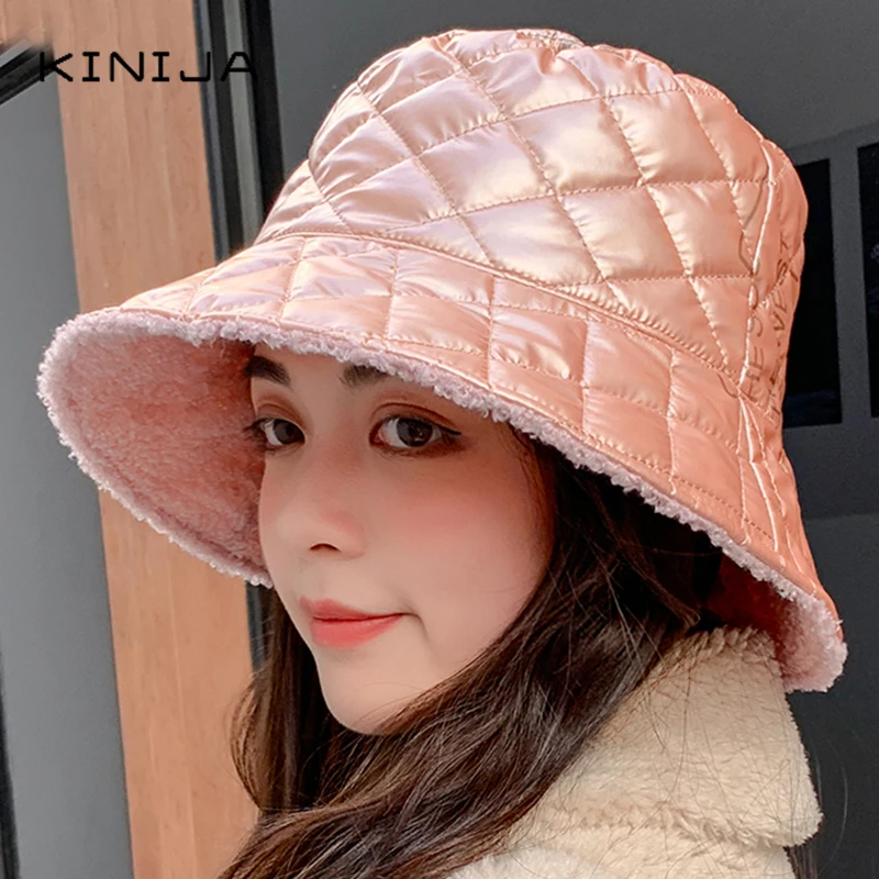 Зимняя женская кашемировая Теплая мужская шляпа Панама двусторонняя с плюшевой