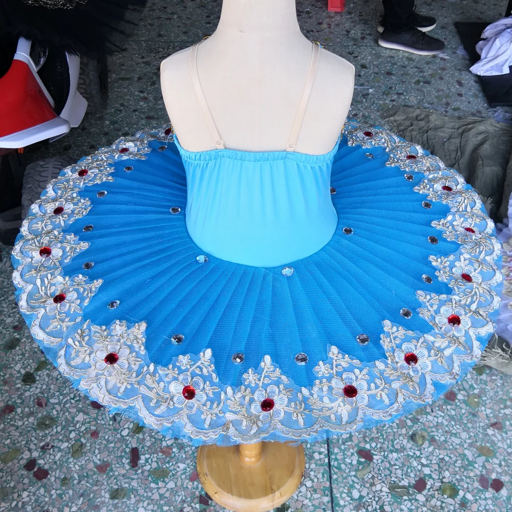 Балетное платье для девушек ярко-голубое маленькое танца живота милые костюмы