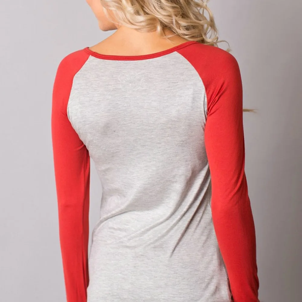 Женская футболка с принтом рождественского оленя новинка 2017 осенне-зимний