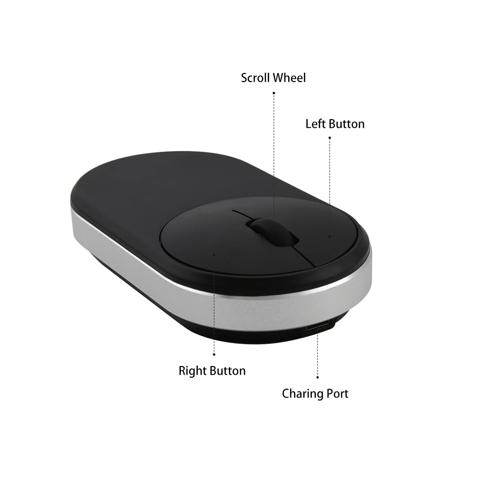 Беспроводная мышь CHUYI 2 4 + Bluetooth 5 0 перезаряжаемая оптическая USB компьютерная DPI 1600