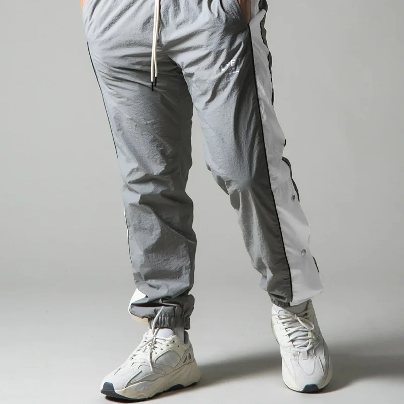 

Quick-drying Breasted Casual Sports Basketball Trousers Men Contrast Color Loose Gym Equipment Training Fitness Pants Sweatpants
