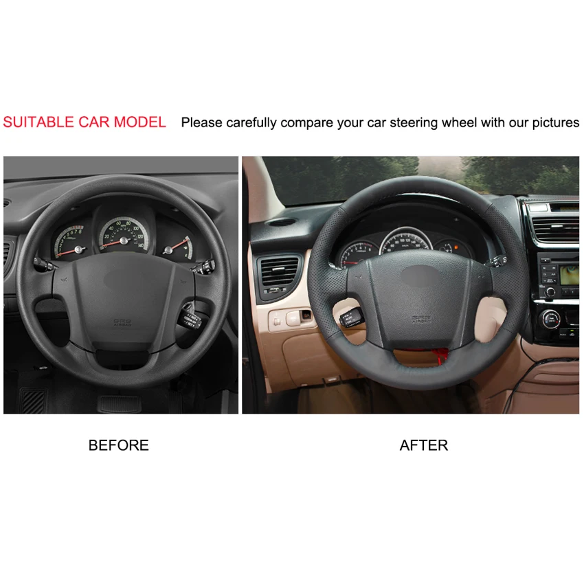 Mewant черная искусственная кожа для Kia Sportage 2 2005 2006 2007 2008 2009 2010 аксессуары|Чехлы на