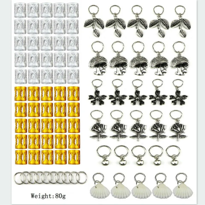 90 шт./компл. серебряными листьями грибы кольцо ракушки подвязанные лентой с