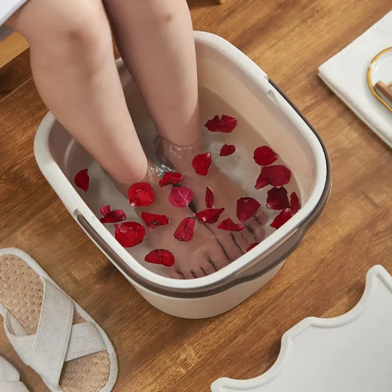 1 шт. ванночка для ног однотонный вспенивания массаж ведро ванной складной