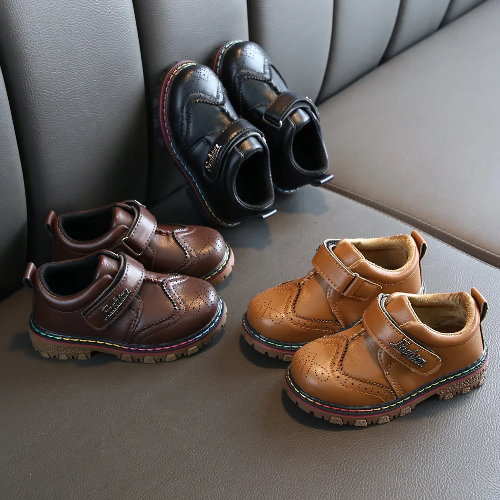 Детские ботинки в британском стиле для мальчиков и девочек вечерние