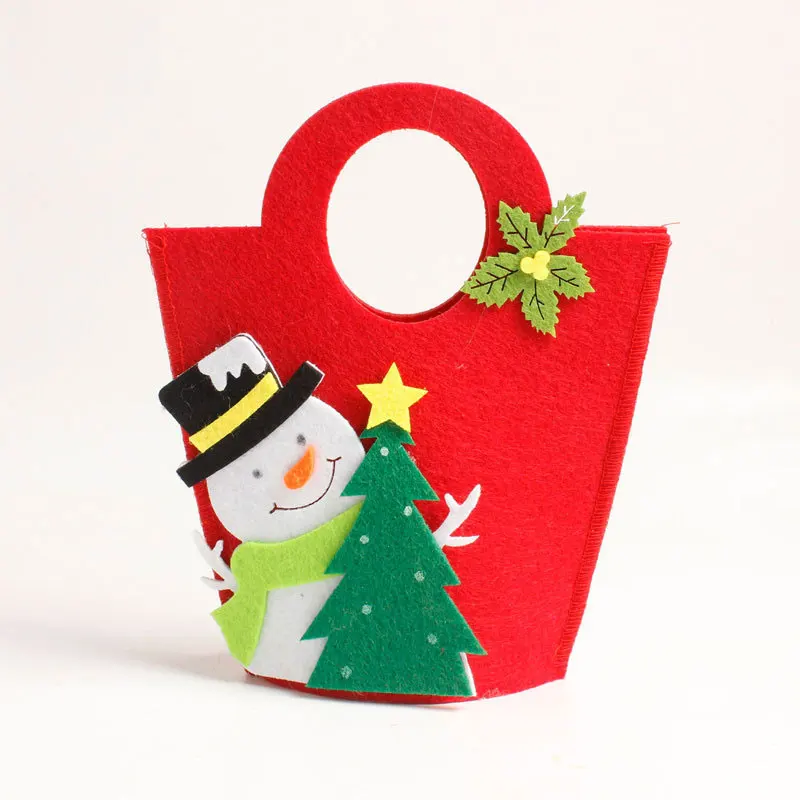 

Christmas Candy Bags Gift Bag Portable Santa Apple Gift Wrapping Christmas Ornaments with Handle for Wedding Party Home Decor