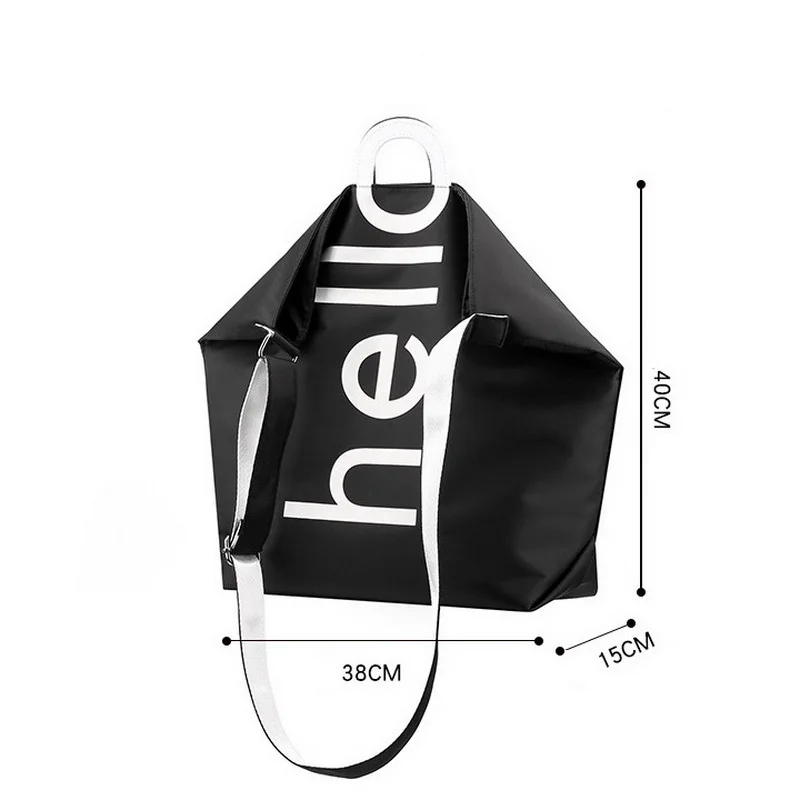

Diinovivo Fashion Letter Design Women Handbags Large Capacity Shopping Bag Waterproof Nylon Lady Shoulder Bag Crossbody WHDV1765