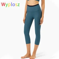 wyplosz yoga pants for women seamless tight fitness leggings high waist elastic runing sports hip gym compression color matching