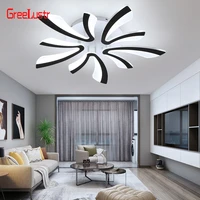 modern led ceiling lamp fixtures acrylic 5heads ceiling chandelier lamp lustres plafonnier for kitchen living room bedroom light