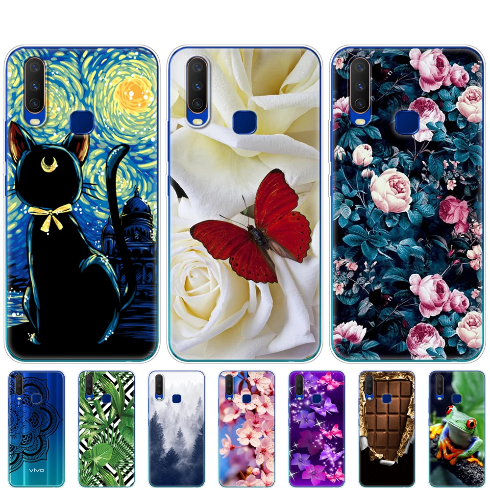 Силиконовый чехол для Vivo Y11 2019 6 35 дюйма мягкая задняя крышка из ТПУ телефона Y17 Y15