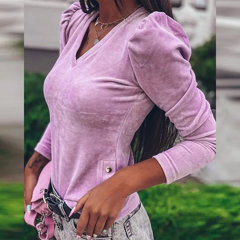 

Fall / Winter 2020 New Loose and Thin Bottoming Shirt Top Long Sleeve T-shirt for Women Soft and Warm Vintage Women Sexy Tops