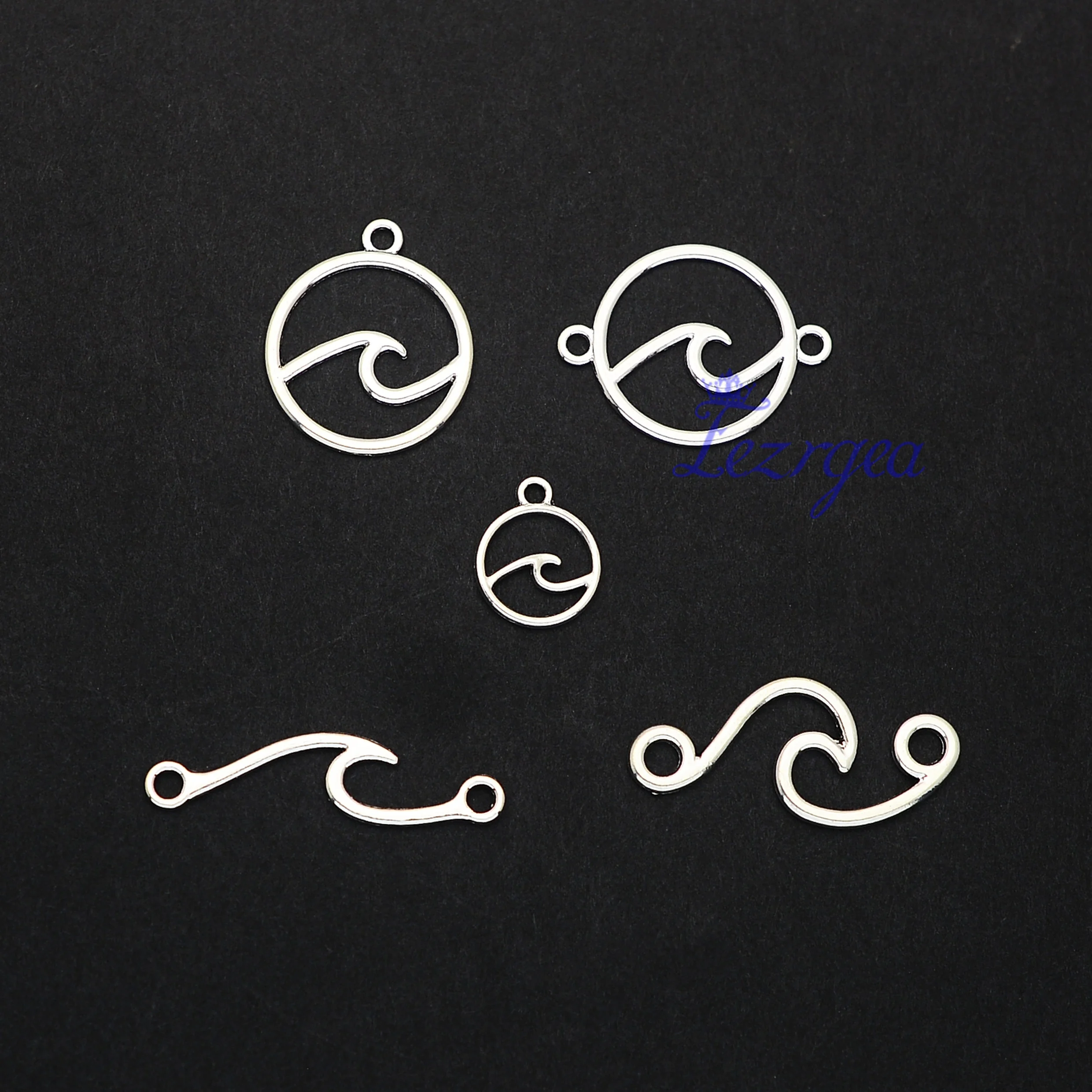 Морская волна chams античное посеребренное покрытие океанская соединительные