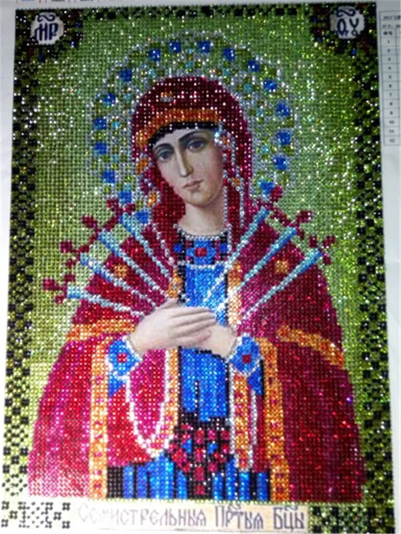 Новинка 2019 сделай сам кристальная круглая Алмазная вышивка икона Полный алмаз