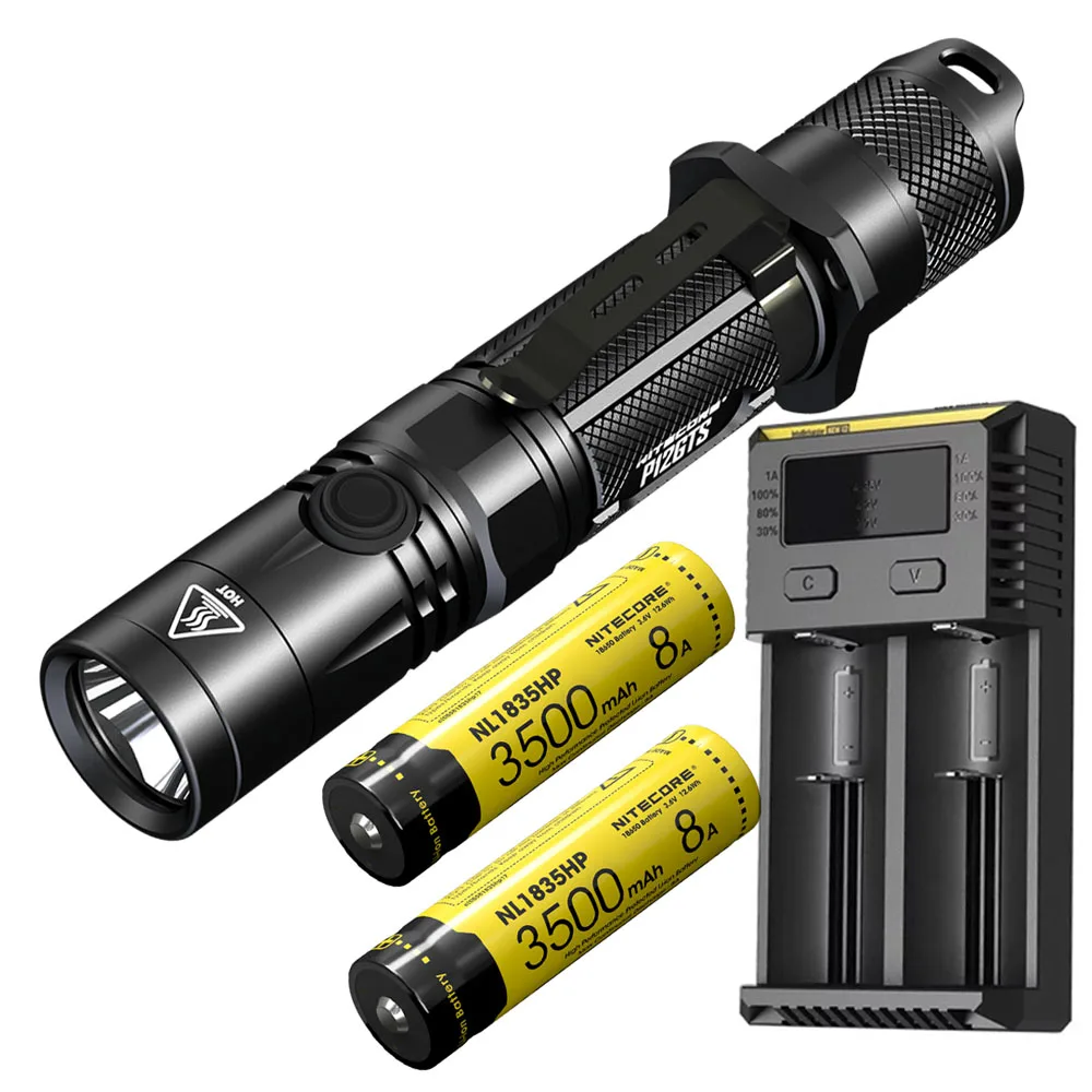NITECORE P12GTS тактический фонарь XHP35 HD светодиодный max 1800 люмен дальность луча 226 м наружный фонарь для защиты