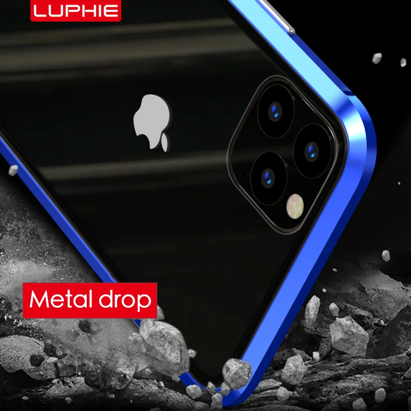 Роскошная Магнитная Адсорбция задняя крышка для iPhone 11 2019 закаленное стекло