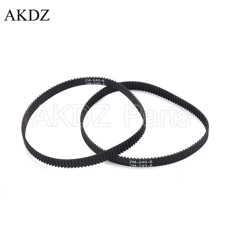

2MGT 2M 2GT Synchronous Timing belt Pitch length 240 width 6mm/9mm Teeth 120 Rubber closed