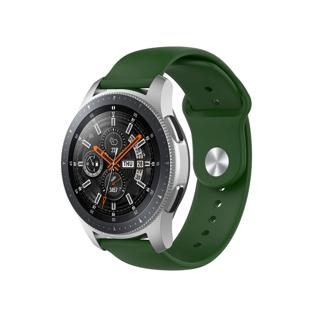 Силиконовый спортивный сменный ремешок для наручных часов Samsung Galaxy Watch 46 мм