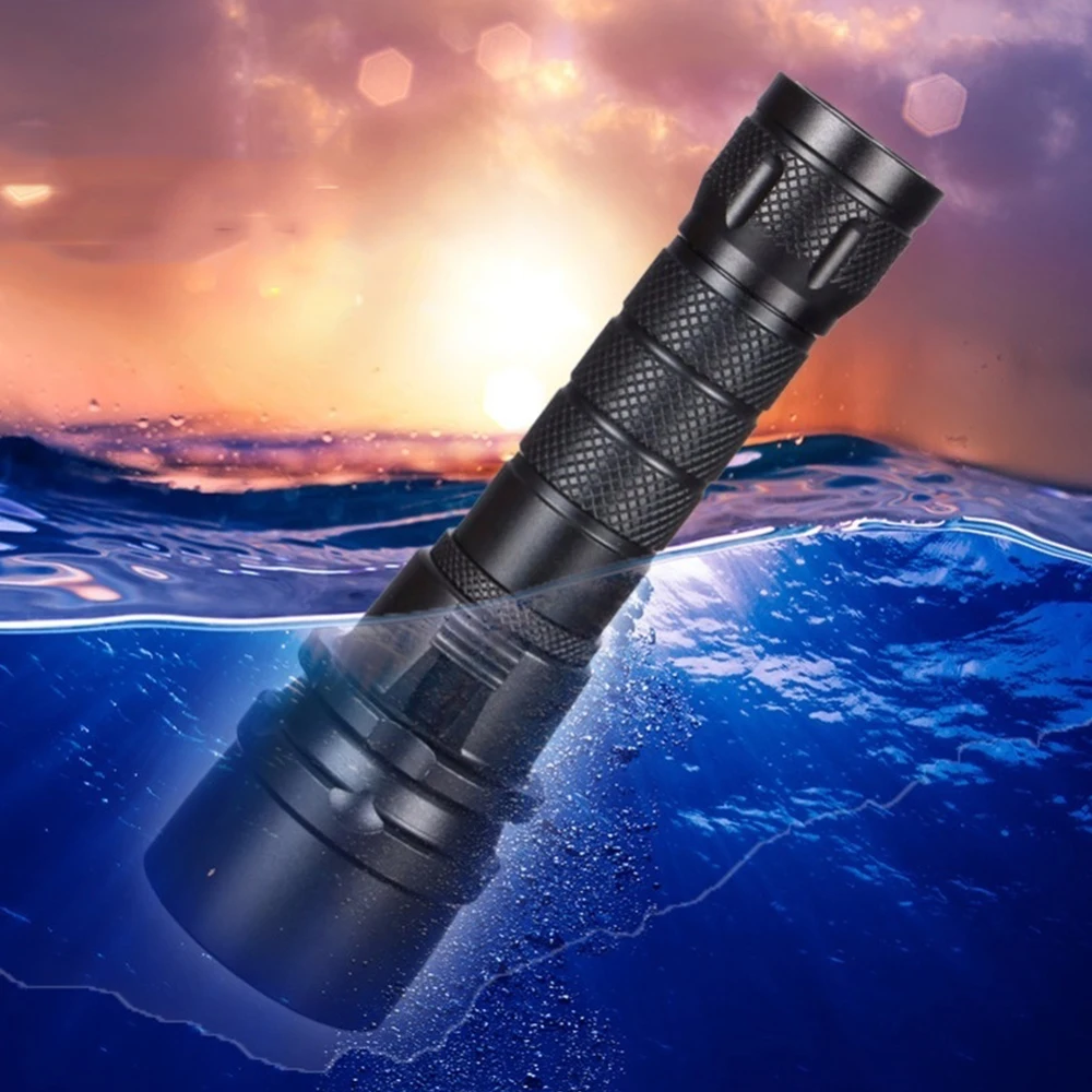 Светодиодный фонарик T6 для дайвинга водонепроницаемый фонарь высокой мощности