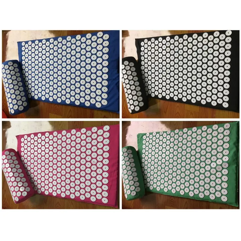 

Acupressure Mat Head Neck Back Foot Massage Cushion Pillow Yoga Spike Mat Anti stress Acupuncture pad Needle Massager 41*65cm