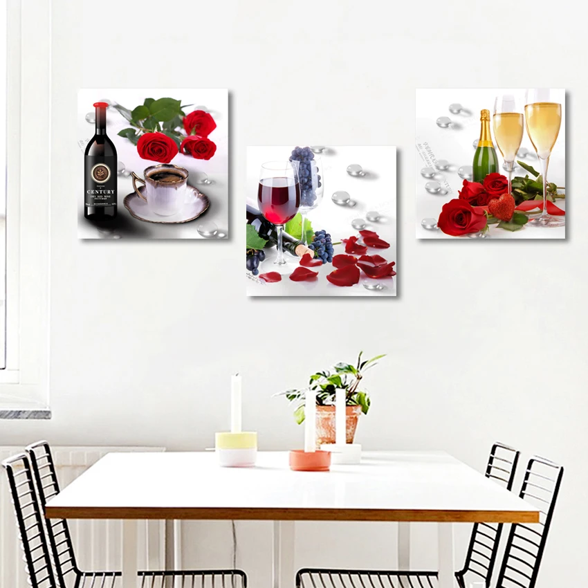 Скандинавские пучки роз Романтика планшетов для столовой холст декоративная